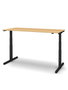 Zit/sta Thuiswerkplek afm. 120x80cm met eiken blad en zwart onderstel incl. stekkerdoos.
