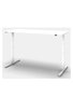Zit/sta Thuiswerkplek afm. 120x80cm met wit blad en wit onderstel incl. stekkerdoos.