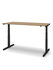 Zit/sta Thuiswerkplek afm. 140x80cm met noten blad en zwart onderstel incl. stekkerdoos._