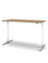 Zit/sta Thuiswerkplek afm. 120x80cm met noten blad en wit onderstel incl. stekkerdoos._