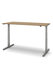 Zit/sta Thuiswerkplek afm. 120x80cm met eiken blad en alu onderstel incl. stekkerdoos._