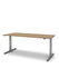 Zit/sta Thuiswerkplek afm. 140x80cm met noten blad en alu onderstel incl. stekkerdoos._